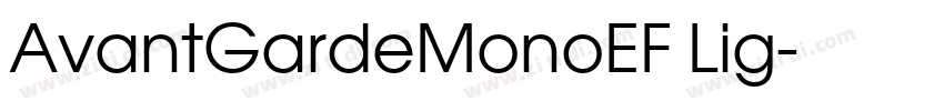 AvantGardeMonoEF Lig字体转换